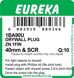 1BA90 - Drywall Plug Zinc -1BA90_label_T